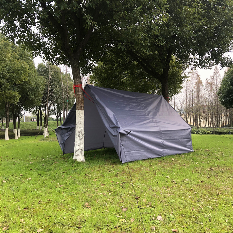 Cheap Goat Tents Ultralight Poleless Tent Multifunctional Canopy Hanging Tree Tarp A line Hammock Cover Sunshade Shelter Silver Coated Awning   